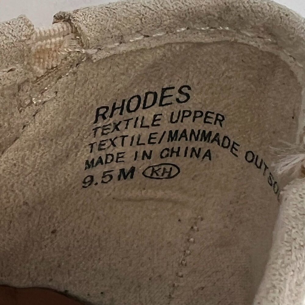 Rhodes Womens Cream Flats Slip On Lace Solid Round Toe Size 9.5M Comfort Shoes - Picture 9 of 9